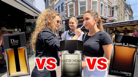 dior homme parfum ladys reaction|Women React to Dior Homme Intense, D&G The One and YSL .